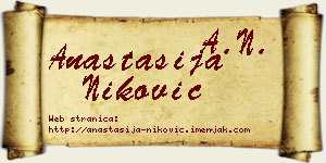 Anastasija Niković vizit kartica